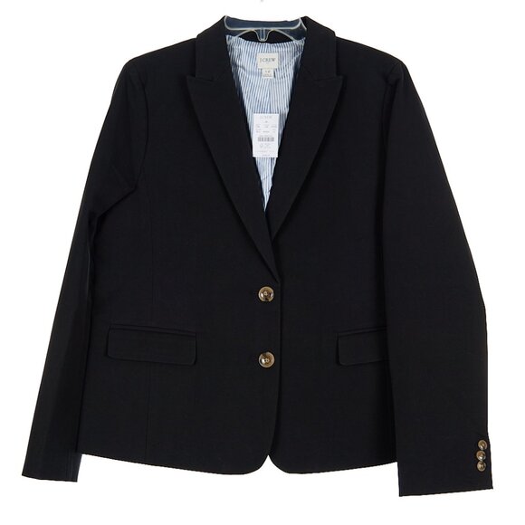 J.Crew Petite Two-button Blazer in Black Women's Size 12 NEW - Picture 2 of 8